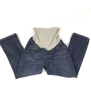 Indigo Blue Maternity Jeans Women's Small S Medium Wash Stretch Blue
